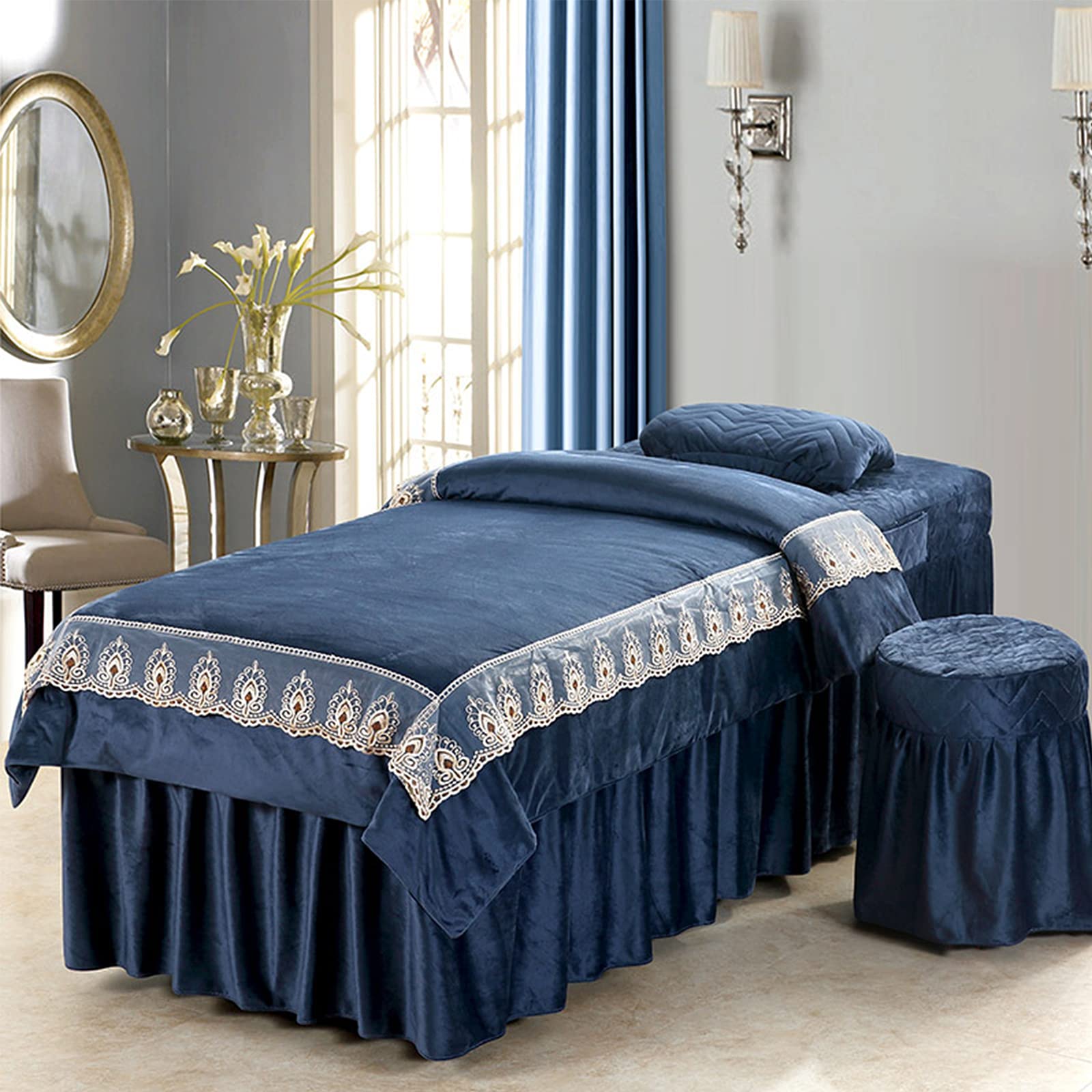 Couvre-lit de massage épais pour éliminer le froid des tables de soin de massage