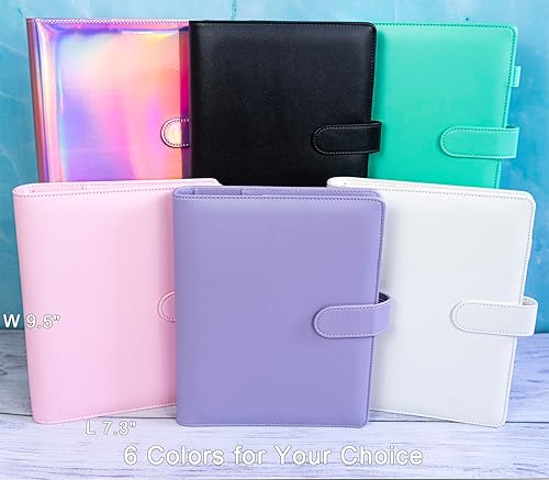 Miniatura 7 de Carpeta de tarjetas A5 con 30 páginas para tarjetas de 4 bolsillos, álbum de 6 anillos con 240 ranuras para tarjetas, cubierta de piel sintética con