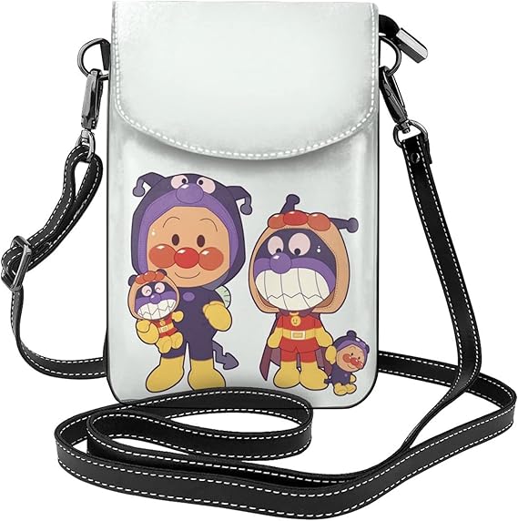 Amazon アンパンマン コキンちゃん スマホポーチ本革 ショルダーバッグ 薄い レディース メンズミニポーチ 人気 財布 斜め掛け バッグ ショルダーバッグ