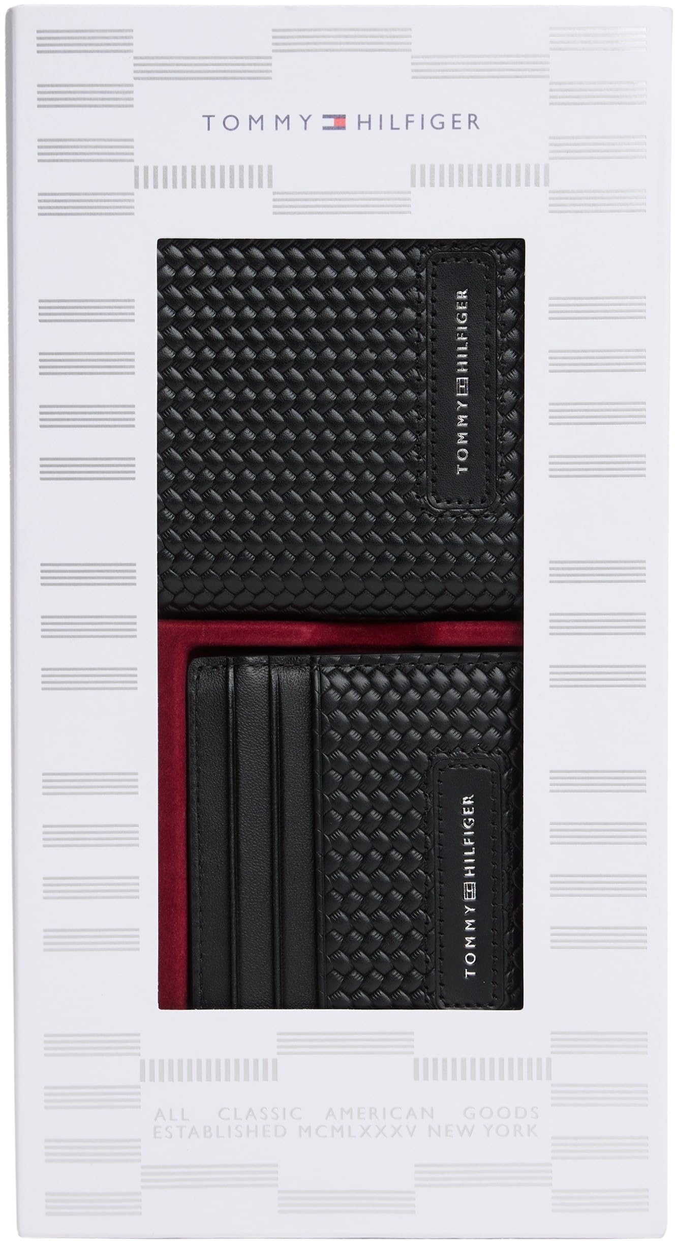 Tommy Hilfiger Herren Geschenk-Set Mini Geldbeutel und Kartenetui, Schwarz (Black), Einheitsgröße