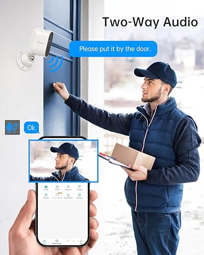 Miniatura 4 de firstrend Home Security Cameras Wireless Outdoor 2K WiFi Battery Powered Surveillance Camera with Spotlight Color Night Vision Smart Motion