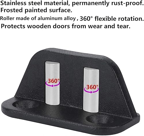 Miniatura 10 de Guía de piso de 4 puertas de granero Diseño de rodamientos Puerta corredera de granero Guía de piso Rodillos ajustables en la parte inferior Marco