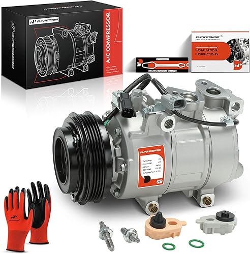 A-Premium Compresor de A/C con embrague compatible con Ford Focus 2.0L 2014-2018 Aspirado naturalmente (no turboalimentado)