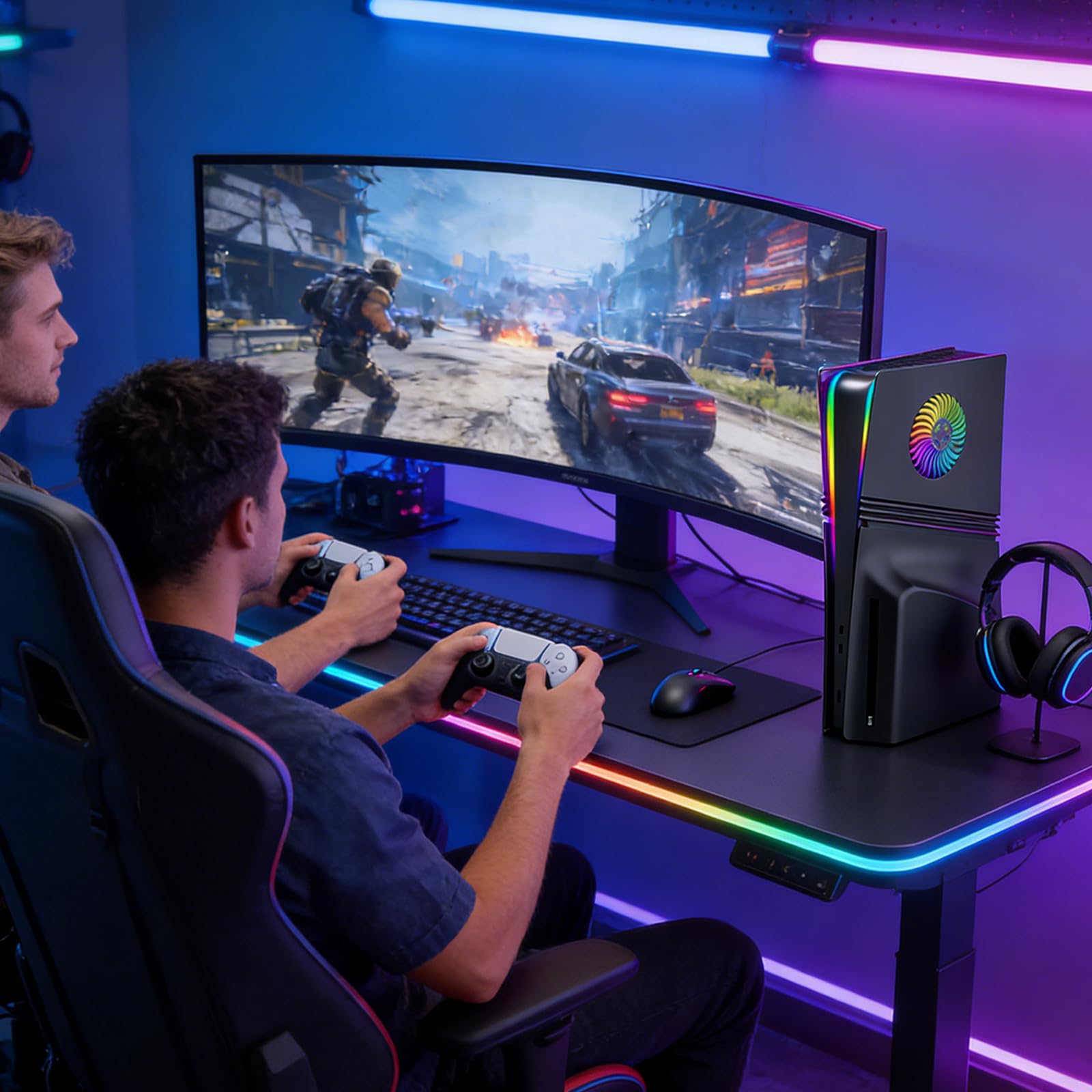 Placas frontales para consola PS5 Pro, cubiertas de placas frontales de repuesto con ventilación de refrigeración y filtro de polvo, placa de panel lateral antiarañazos a prueba de polvo, placas PS5