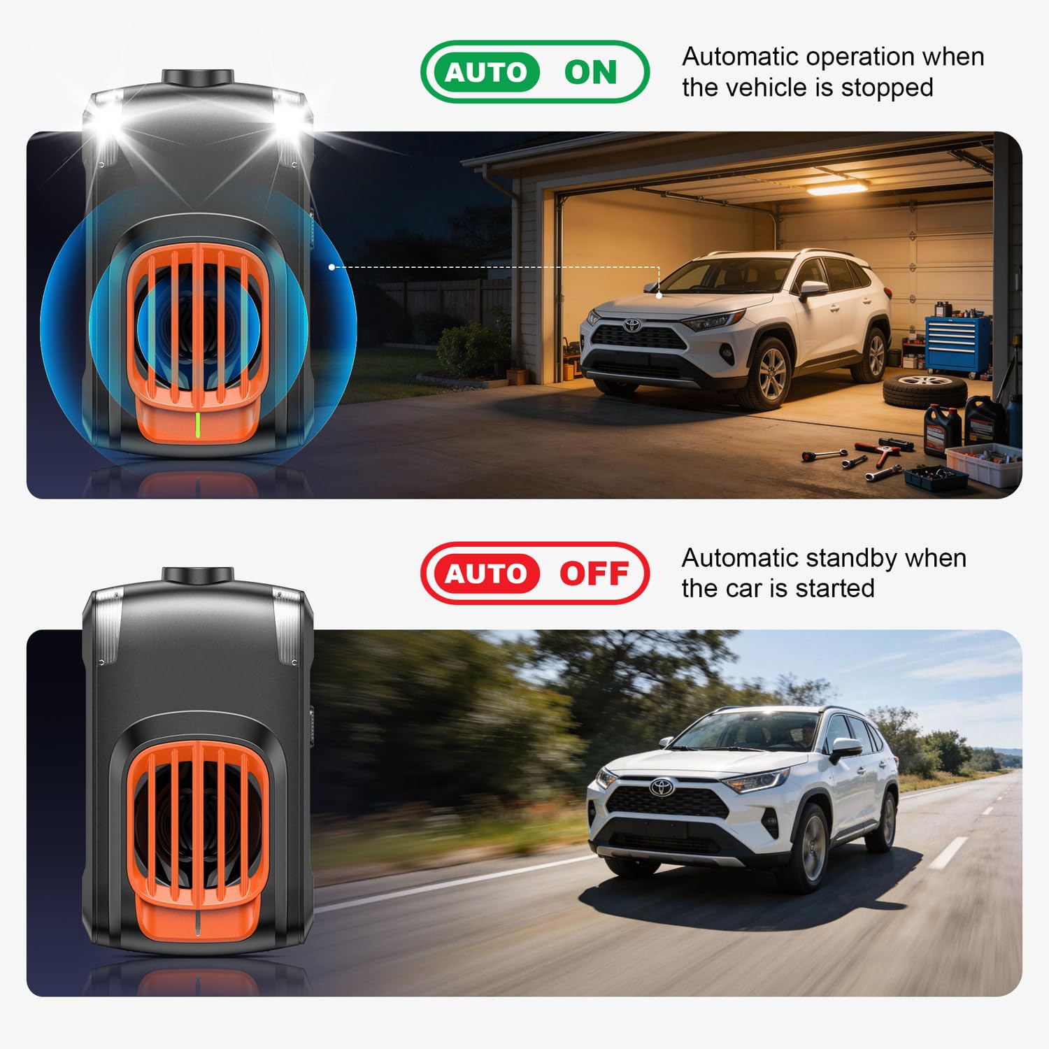 KITBEZN Marderschreck Auto, Marderabwehr mit Ultraschall, 12V Autobatterie, Marderschreck Auto Batteriebetrieben, Marderschutz für KFZ, Motorraum, Dachboden, Haus, Garten-2 Stück