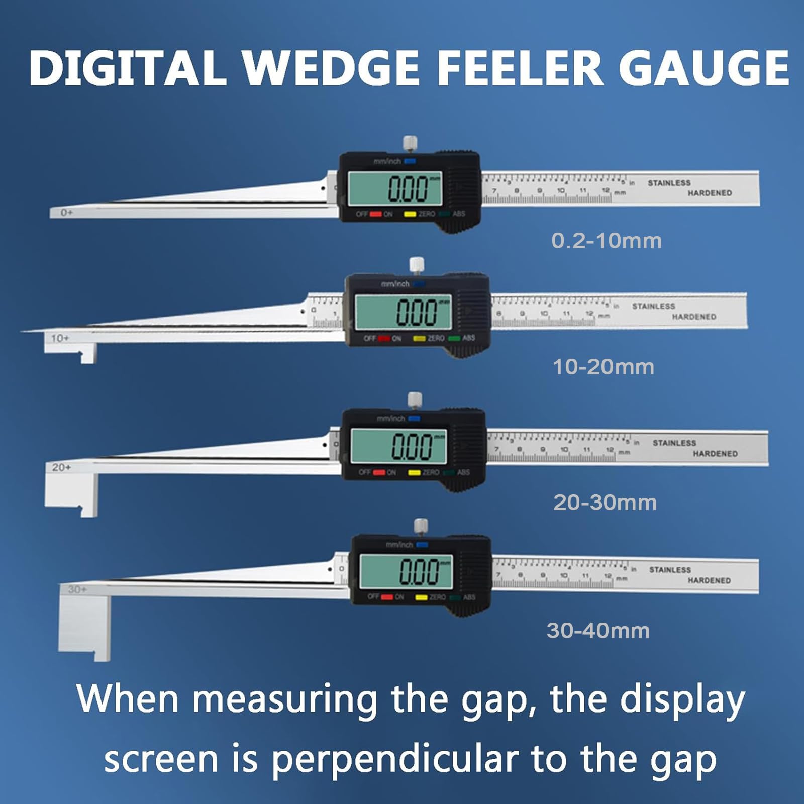 Calibrador Digital De Cuña Cónica, Calibrador De Holgura De Alta Precisión De ±0,03 Mm, Palpador De Cuña De Soldadura, para Medición De Precisión De Moldes Y Componentes 30mm
