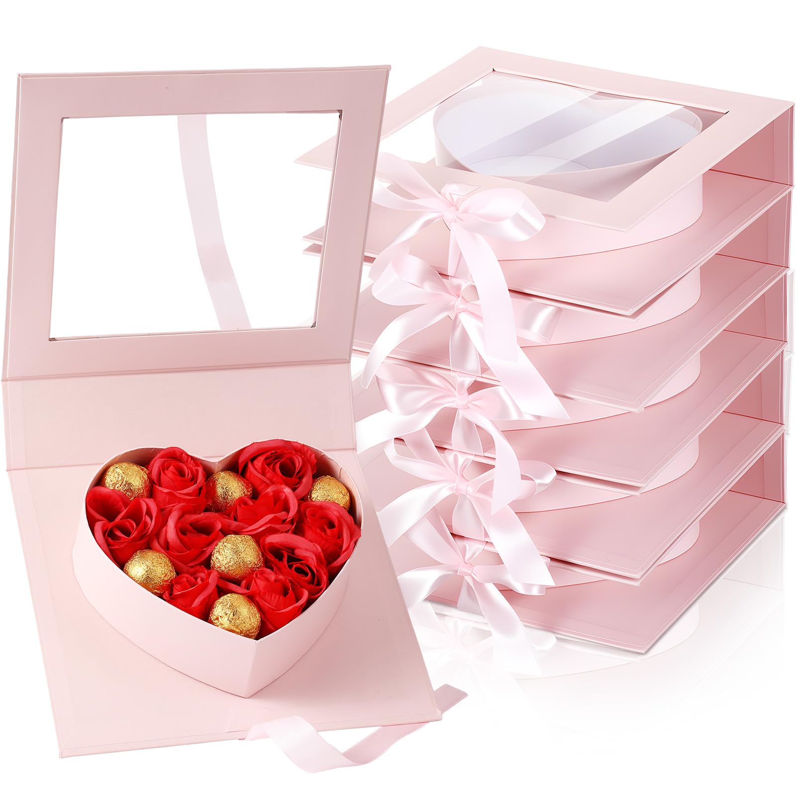 Amazon.com: Mooliwe 6 Pack Mother's Day Heart Shaped Flower Gift