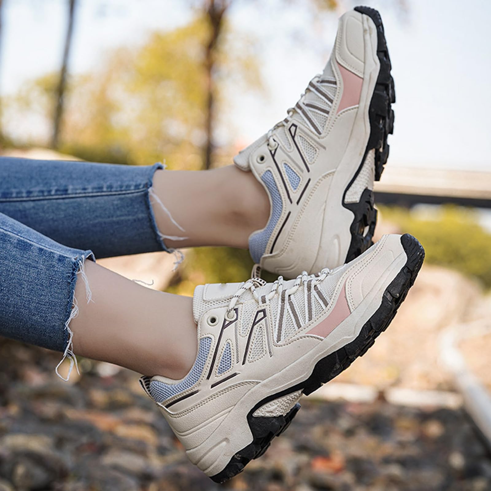 Zapatos de Senderismo para Mujer Zapatillas de Montaña | Transpirable,Ligeros,Minimalista,Antideslizantes,Outdoor,Camping,Caminar,Trekking