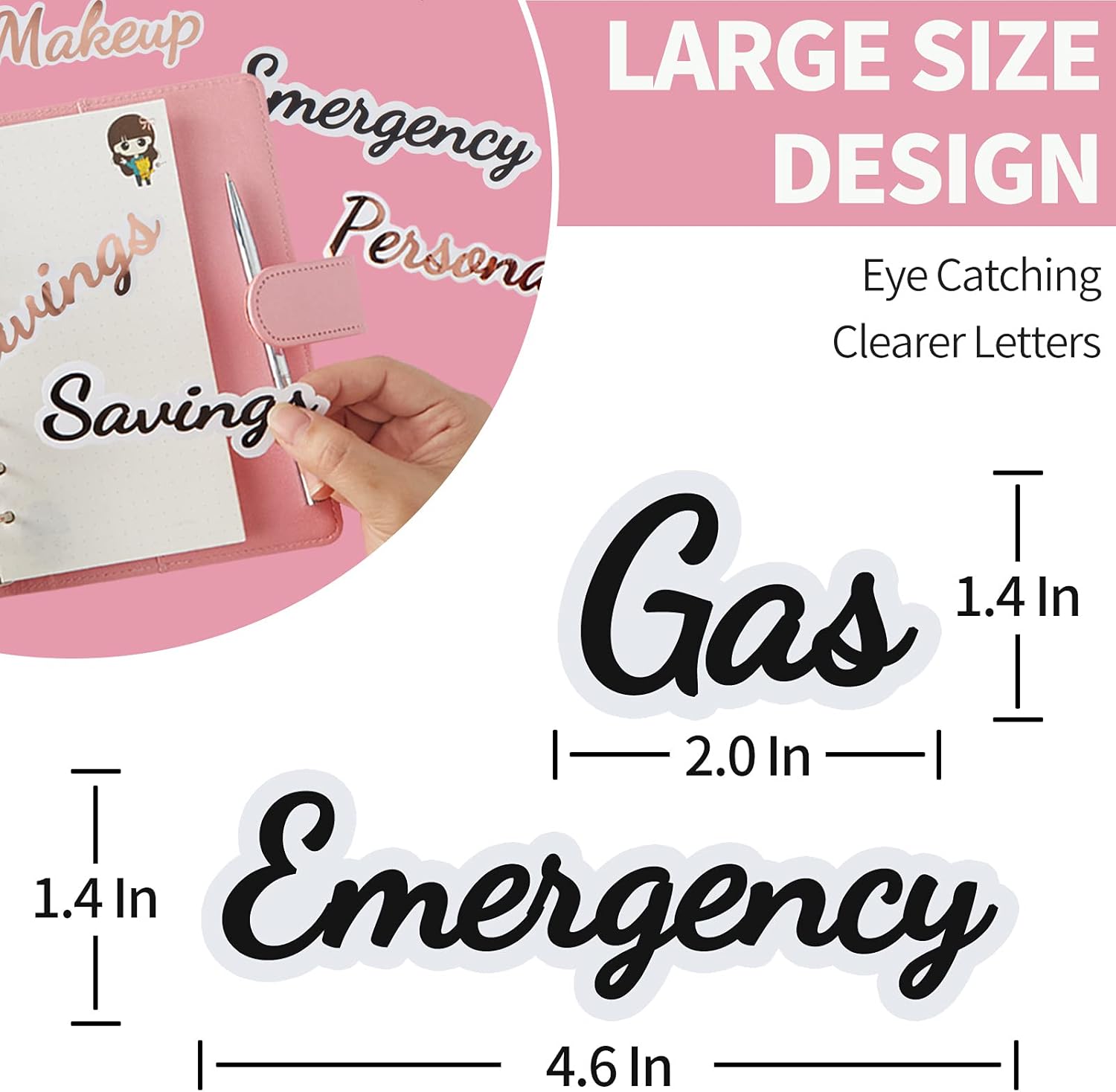 A6 Cash Envelope Budget Binder - Black Stickers with Blue Budget Binder with 12 Zipper Envelopes & Expense Tracker & Budget Labels, Cash Wallet Planner Organizer for Money, Receipt : Office Products