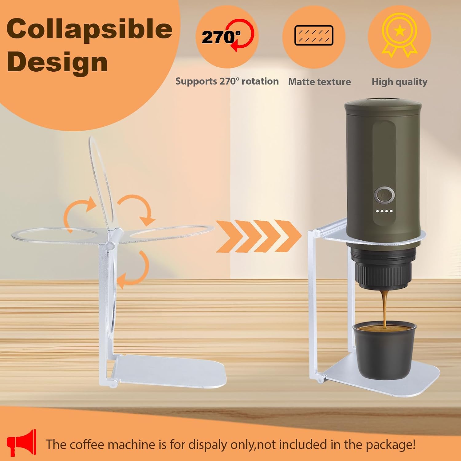 Coffee Stand Compatible with Outin Nano | Foldable Aluminum,Travel Friendly,Espresso Coffee Machine Stand Accessories Compatible with Outin