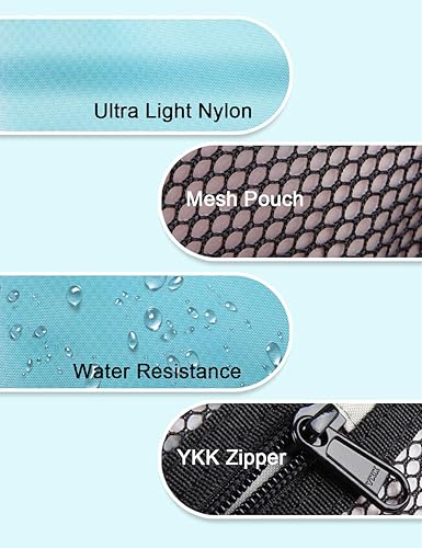 Miniatura 6 de GOX Neceser de primera calidad, estuche para kit Dopp para viajes, bolsa organizadora de cosméticos multifunción (grisazul cielo)