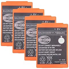 4Pcs BA225030 6V Ni-Mh Battery for HBC Crane Remote Pump Truck Battery 1500mAh