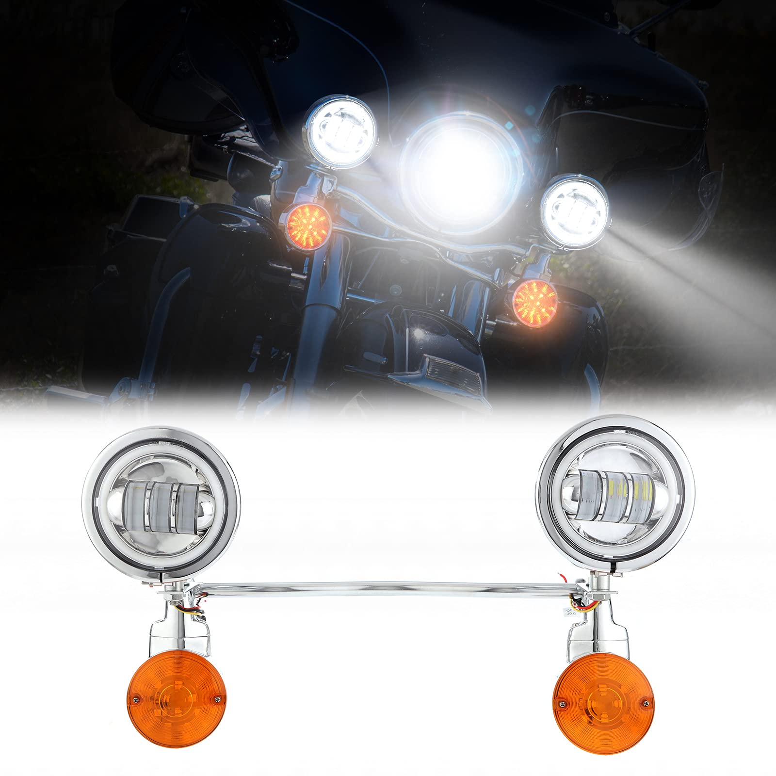 Buy OXMART Motorcycle Passing Lights, Driving Spotlight Turn Signals