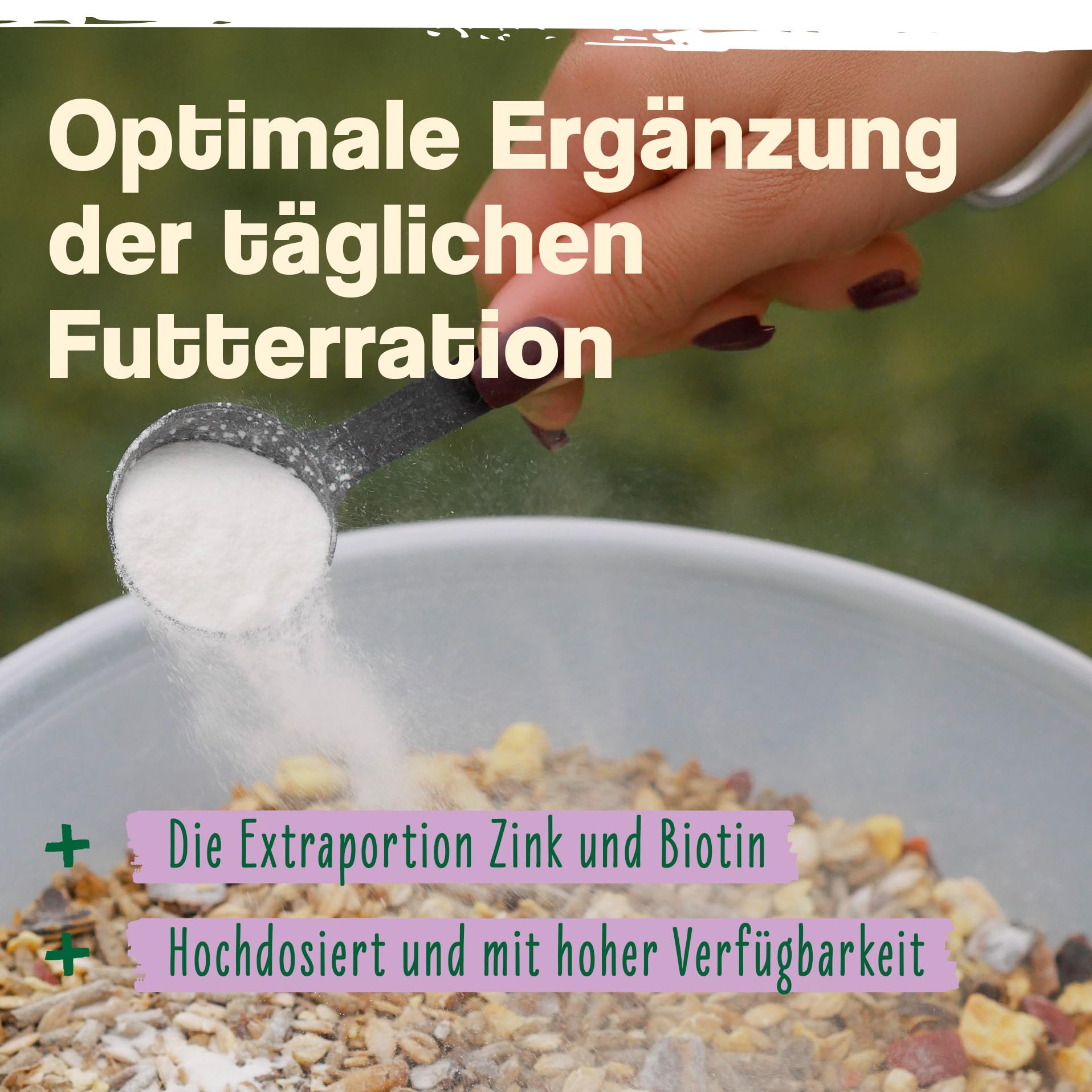 Ida Plus Biotin + Zink - Rundumversorgung – hochdosiert – VERGLEICHSSIEGER – Premium Zink für Pferde - verbessert Hufqualität - für Haut, Fell & Immunsystem - bei Mauke, Hufproblemen & mehr - 750g