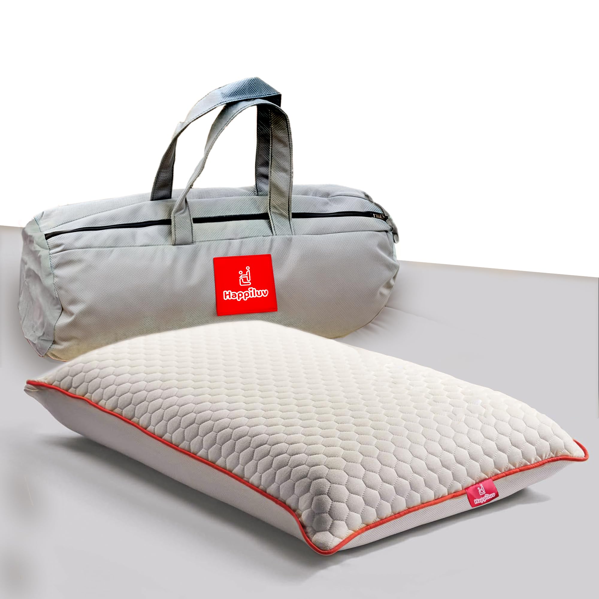 HAPPILUV Orthopedic Memory Foam Pillow for Cervical Neck and Shoulder Pain Relief, 1 Piece (Standard Size, 22x14 inches, White, Hypoallergenic, Breathable Bamboo Fabric) Pack of 1 (B0D8Y3X5GX) Amazon Price History, Amazon Price Tracker