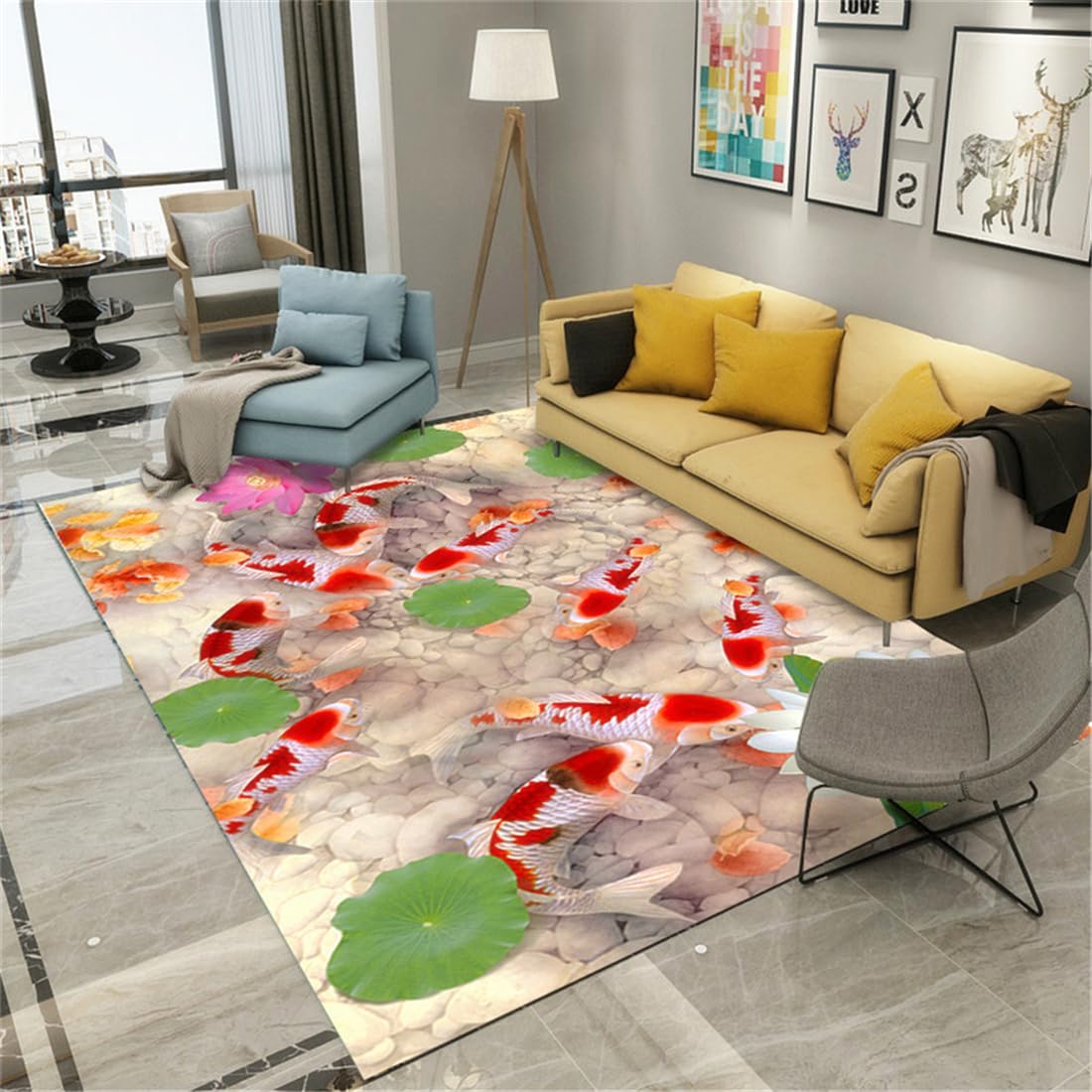 Tapis de prière enfant rose et long tapis de couloir moderne 300x400 cm