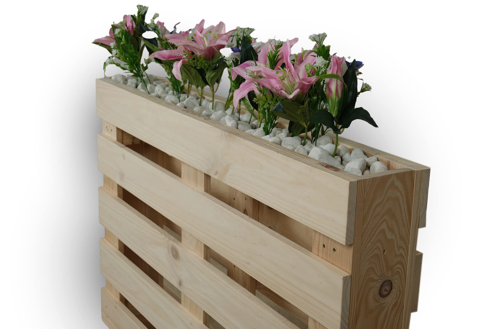MACETERO/BIOMBO DE PALETS, MACETERO/BIOMBO Separador Decorativo, Mueble DE PALETS Separador DE Ambiente (Natural SIN BARNIZAR)