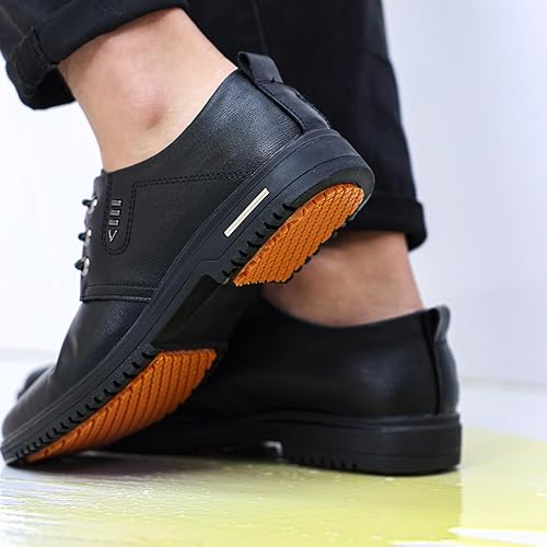 Miniatura 5 de Zapatos de trabajo antideslizantes para hombre, impermeables, antideslizantes, cómodos, para servicio de alimentos, cocina, restaurante, chef,