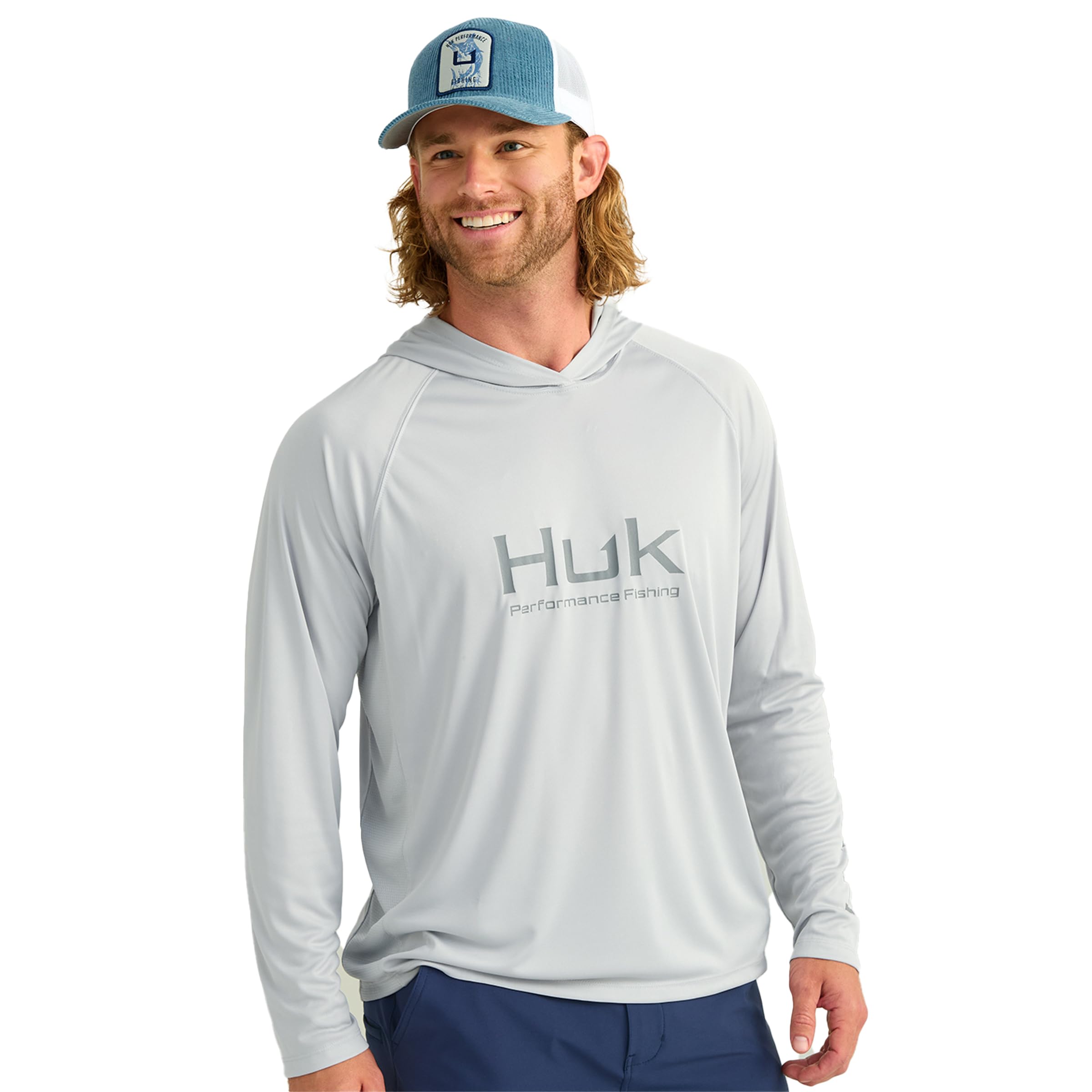 HUK Men's Pursuit Vented Long Sleeve Hoodie, Fishing Shirt with Hood