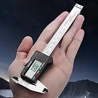 FORRTY Mini Paquímetro Digital 100mm Precisão 0,01mm Aço Inoxidável Tamanho De Bolso Para Medição De Anéis, Pulseiras, Joias, Tela LCD, Alimentado Por Bateria, Ideal Para DIY & Pequenas Peças