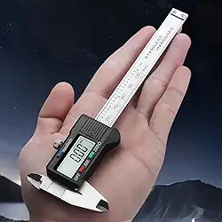 FORRTY Mini Paquímetro Digital 100mm Precisão 0,01mm Aço Inoxidável Tamanho De Bolso Para Medição De Anéis, Pulseiras, Joias, Tela LCD, Alimentado Por Bateria, Ideal Para DIY & Pequenas Peças