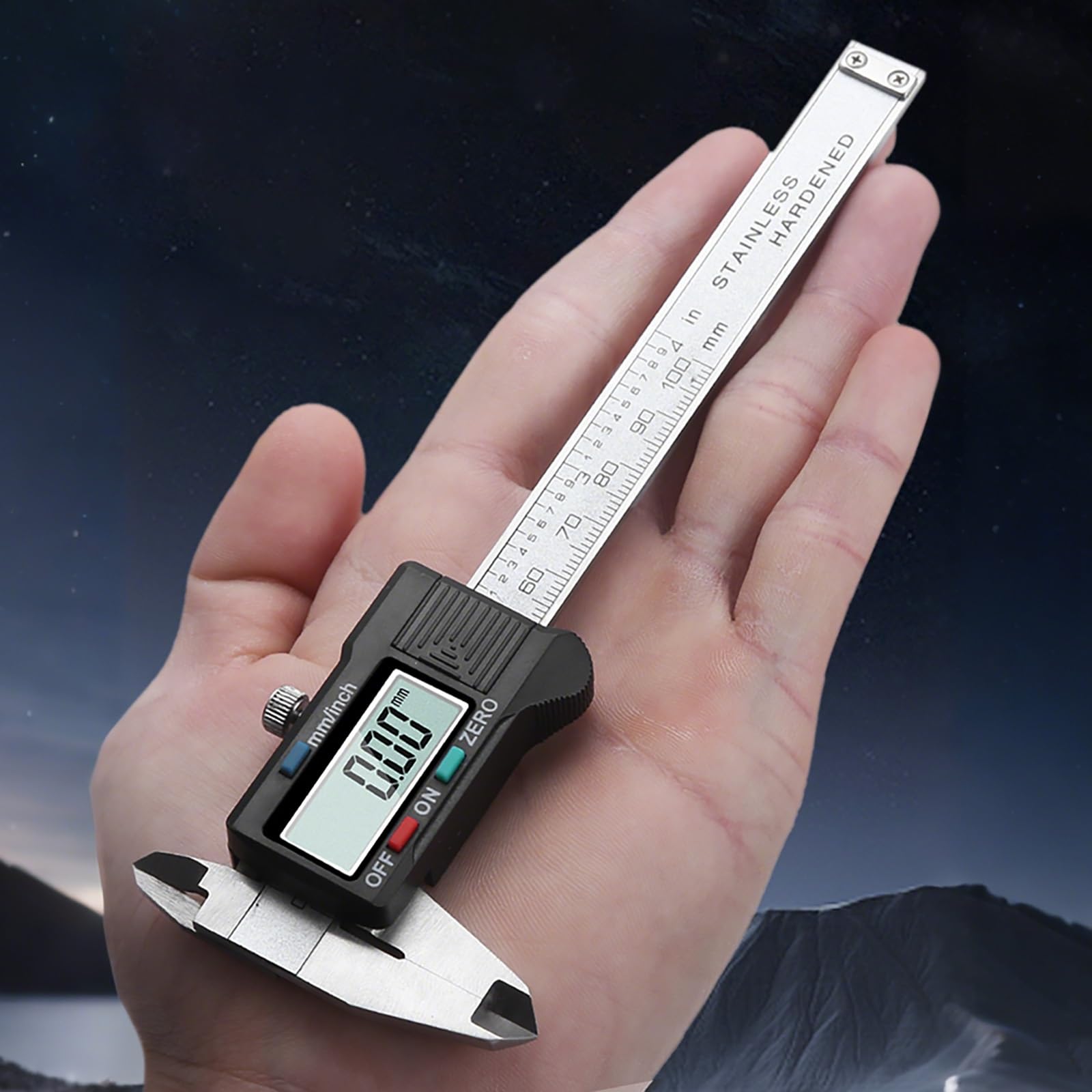 Mini calibro digitale da 100 mm, calibro a corsoio tascabile di precisione da 0,01 mm, per anelli, bracciali, gioielli, acciaio inossidabile, display LCD, a batteria, ideale per fai da te e piccole