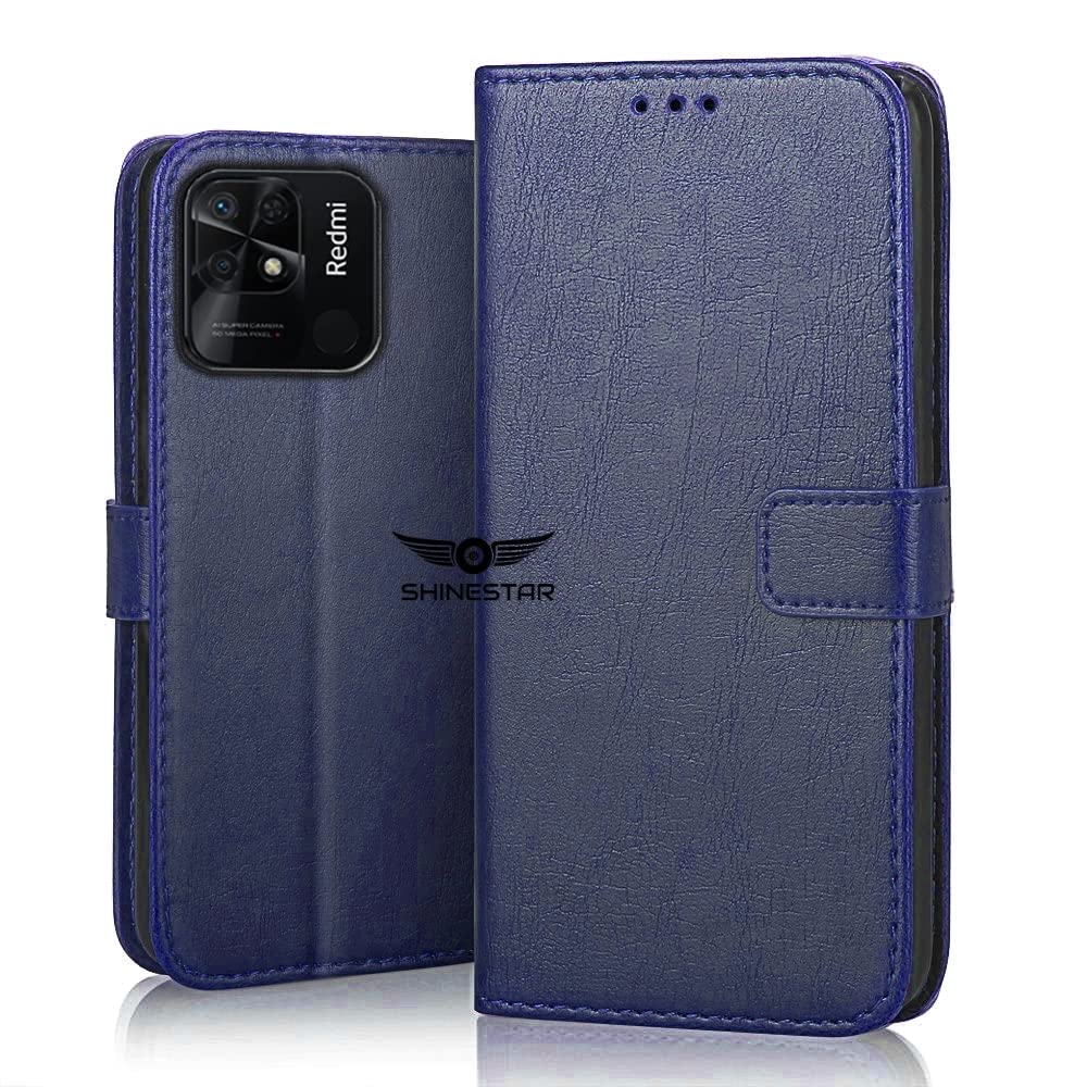 SHINESTAR Redmi 10 Flip Back Cover | PU Leather Flip Cover Wallet Case with TPU Silicone Case Back Cover for Redmi 10 - (Ultimate Blue) (B09WGJMC39) Amazon Price History, Amazon Price Tracker