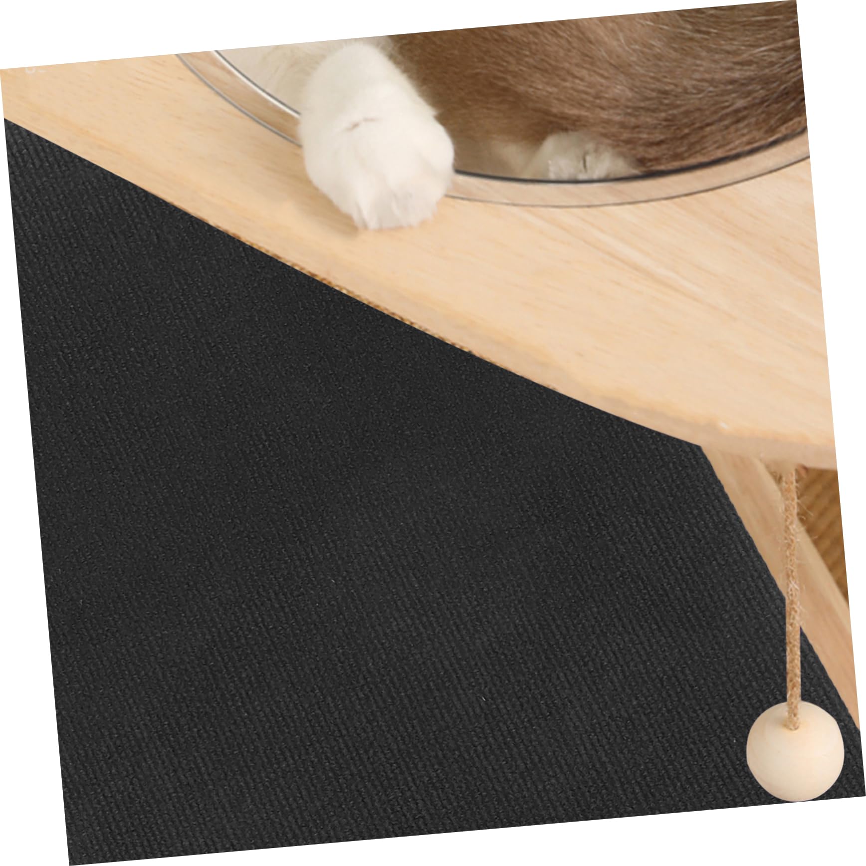 Alfombra Autoadhesiva para Rascar Gatos Recortable Negro