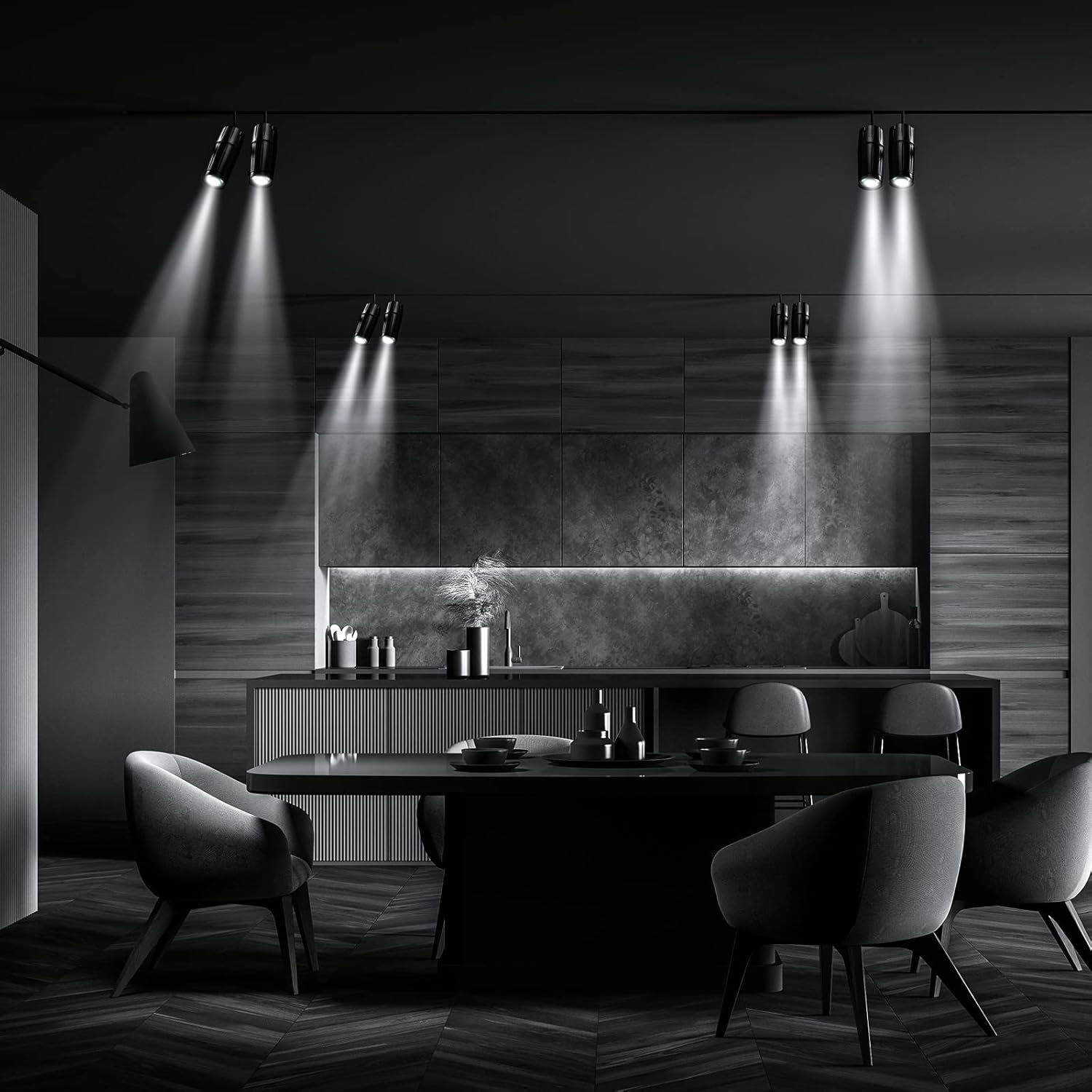 6 Pieces Disco Ball Spotlight LED Pin Spot Light Stage Pin Spot Light 5w Mirror Ball Spotlight Lights Narrow Beam LED Projection Lamp for Party Bar Dj Event Theater Wedding (White Color)