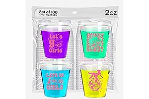 100 Pcs Disco Cowgirl Bachelorette Shot Glasses