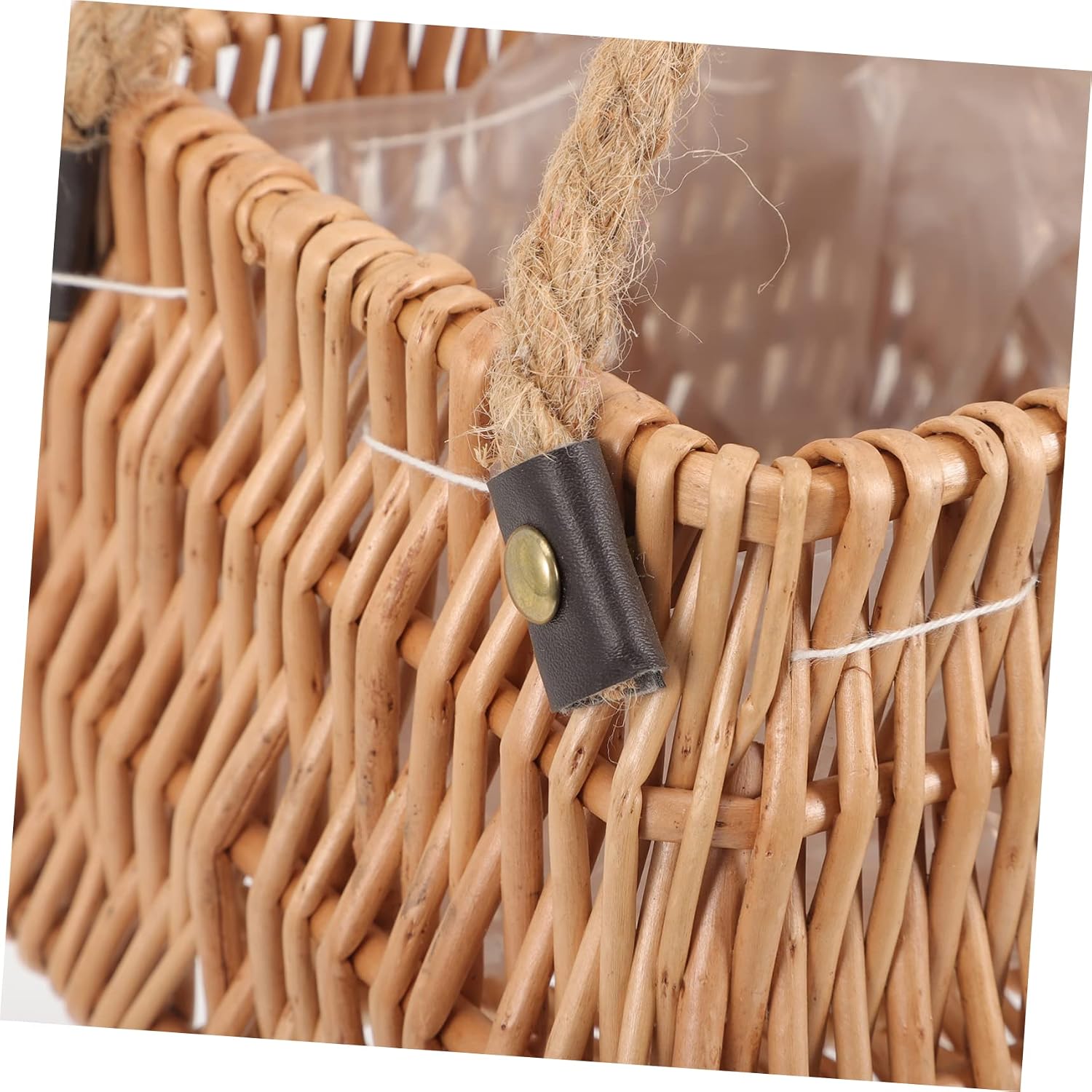 3pcs Baskets Rattan Planter Vegetable for Egg with Hand-Woven Decor Liner Arrangement Ginger Plants Natural Multipurpose Center Favors Toy Gift Portable Garlic Baske Bread Holder (As Shownx3pcs image 3