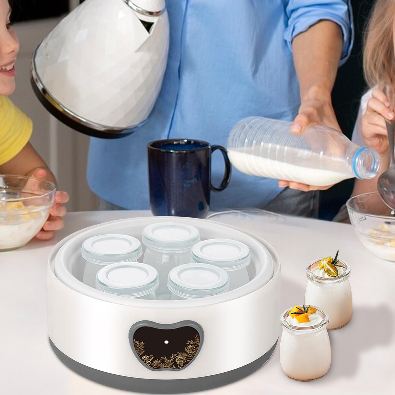 Joghurtmaschine Smart Home Küche Käse Wein | Automatischer Joghurtbereiter für die Küche zu Hause, Frühstück, Snack, gesunde Ernährung, , Diätmanagement,