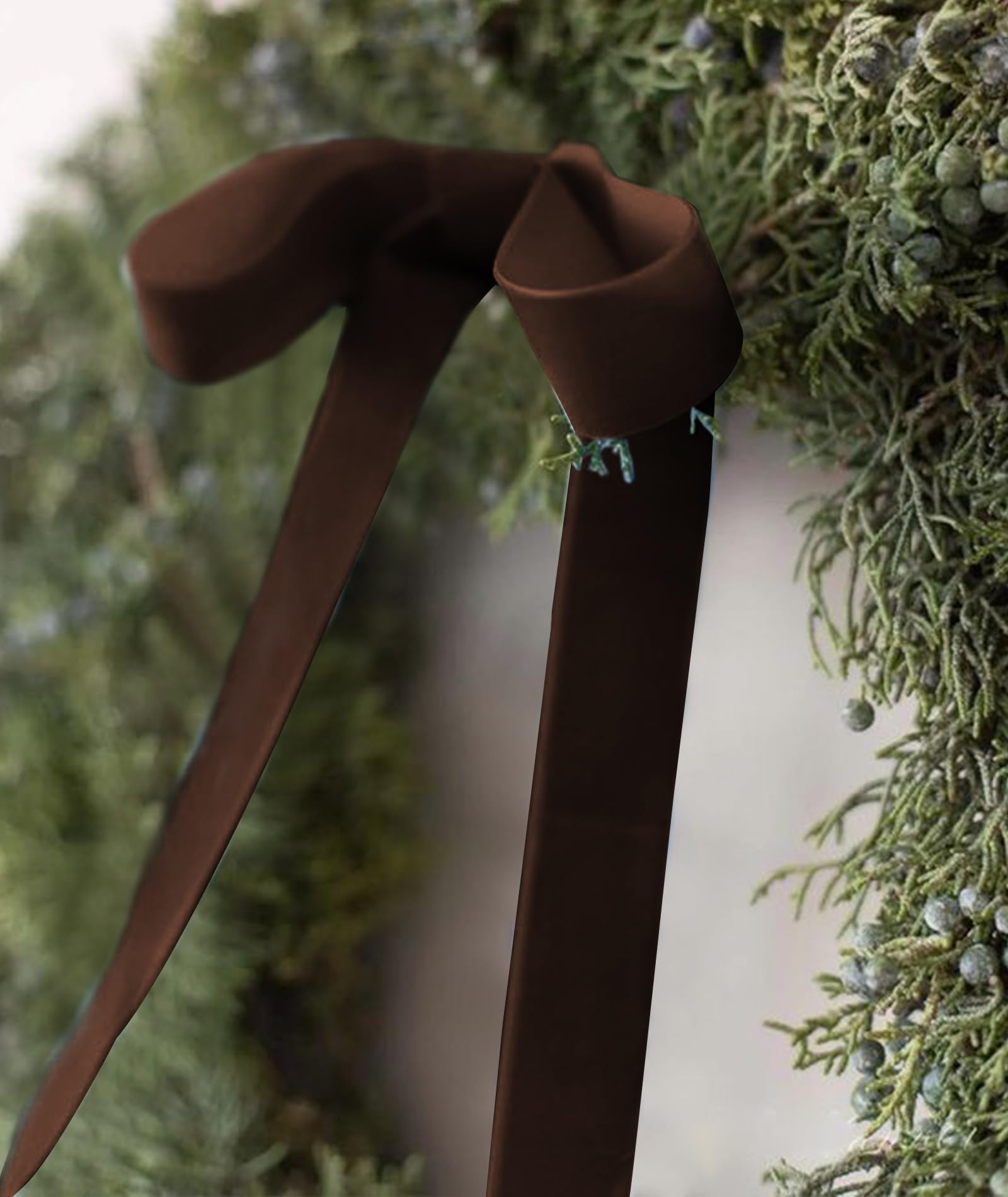 Amazon.com: Brown Velvet Ribbon 1.5'' 25 Yards for Christmas Tree
