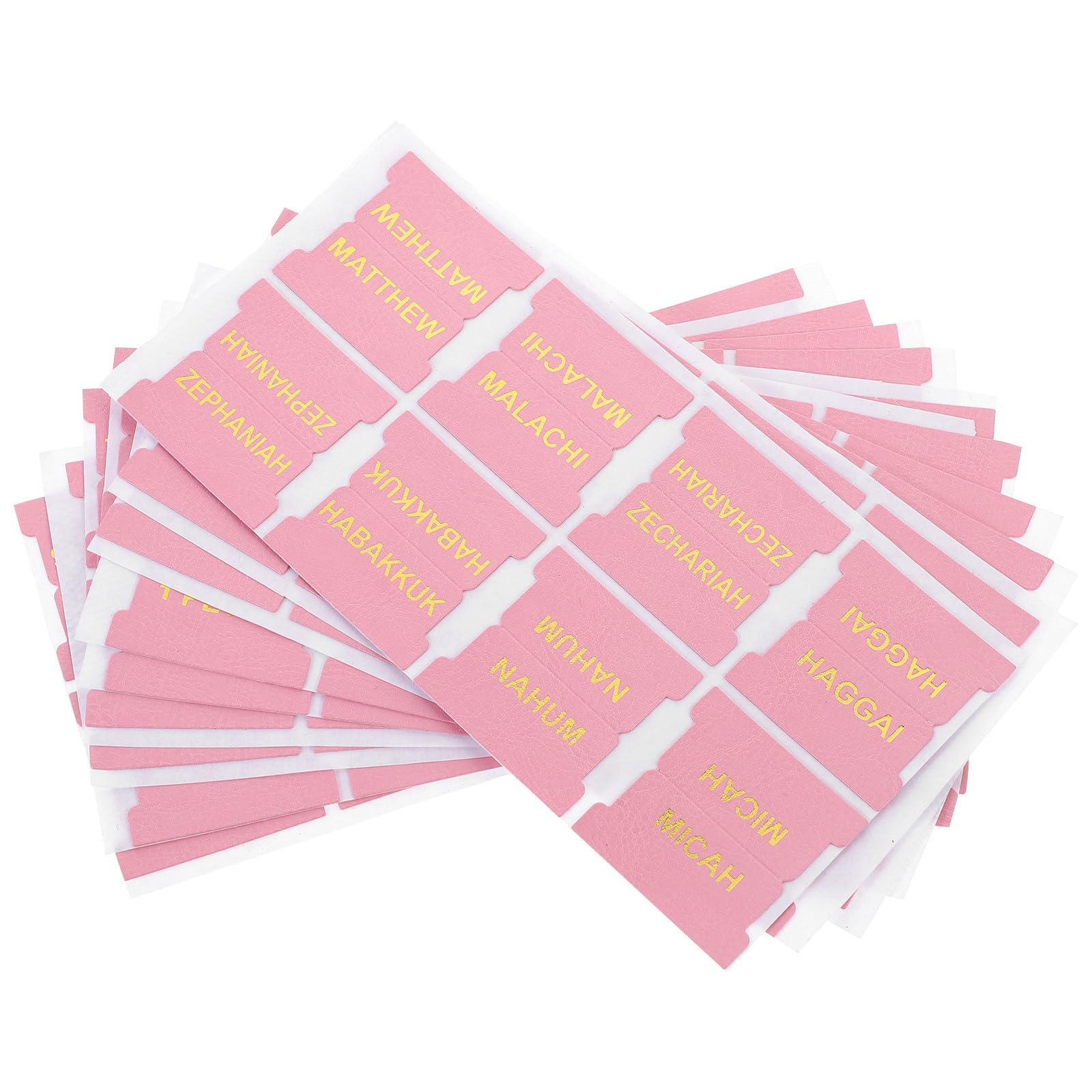 Etiquetas de índice bíblicas de cuero rosa para evitar dañar páginas de libros escolares 8
