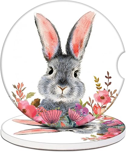 Miniatura 10 de Portavasos de automóvil – Posavasos de cerámica absorbente con diseño de mariposa y luna, portavasos para bebidas, accesorios interiores de Mariposa