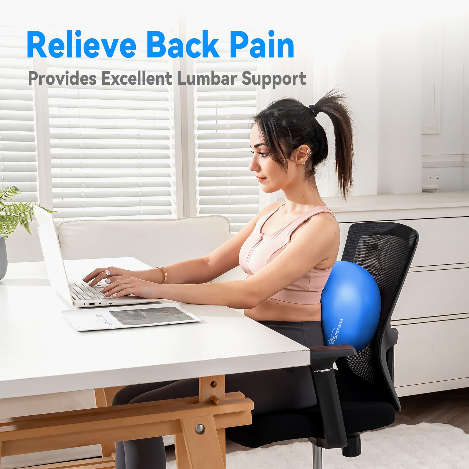 Pilates Ball - Mini Exercise Ball for Yoga & Fitness -2