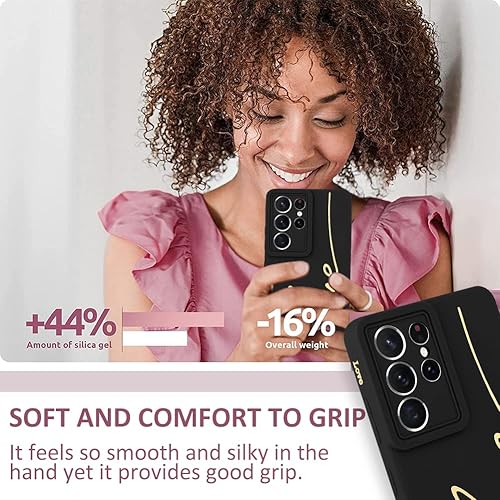 Miniatura 6 de MOWIME Funda para Samsung Galaxy S21 Ultra, Parte Trasera Lindo Chapado Gráfico de Carta de Amor con Lente Anti-Caída Protección de Cubierta de