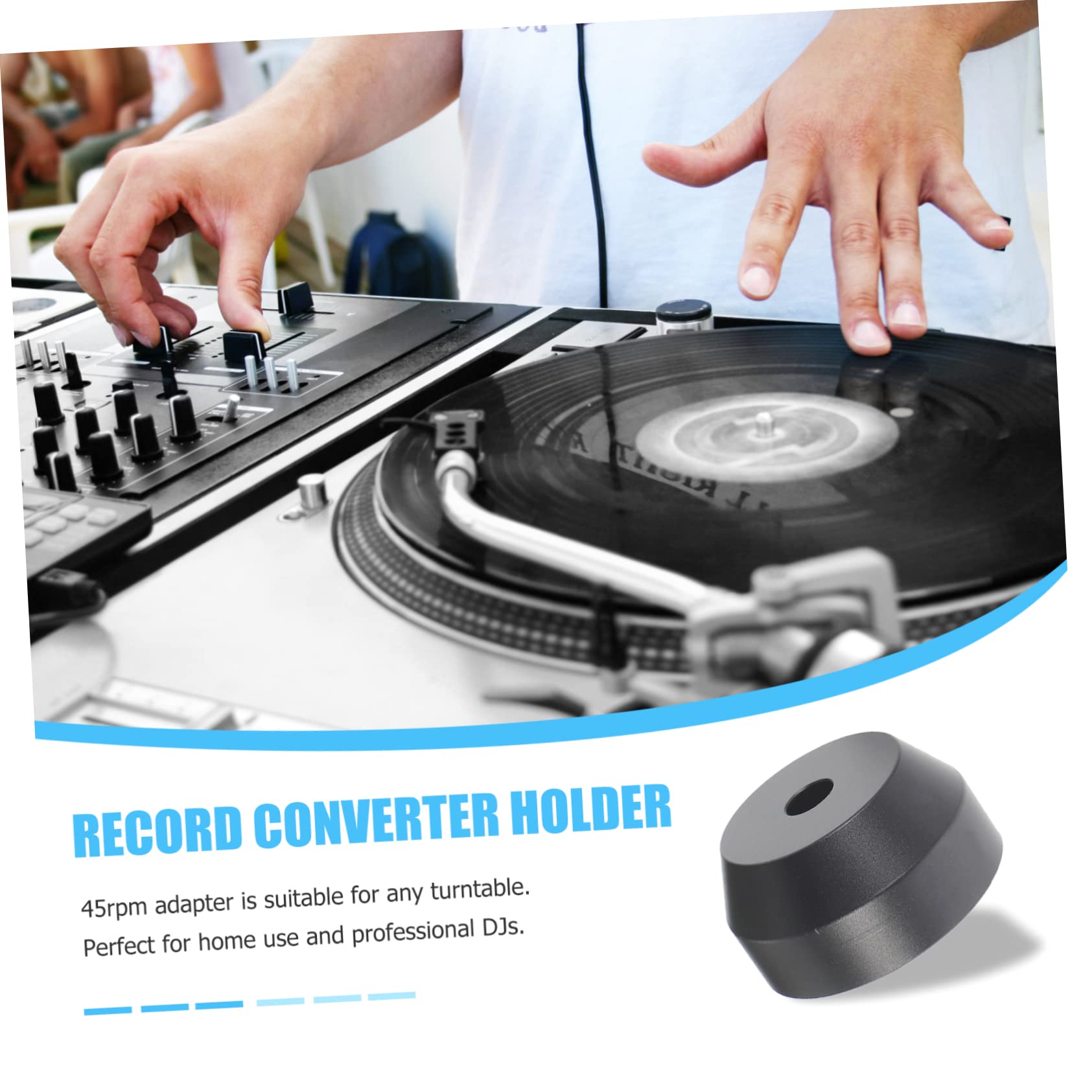 BESTonZON 3 Pezzi 45 Adattatore Di Registrazione Adattatore Per Dischi Da 45 Giri Accessori Adattatore Per Dischi in Vinile Metalli Piccolo Adattatore Metallo Giradischi Alluminio Cupola