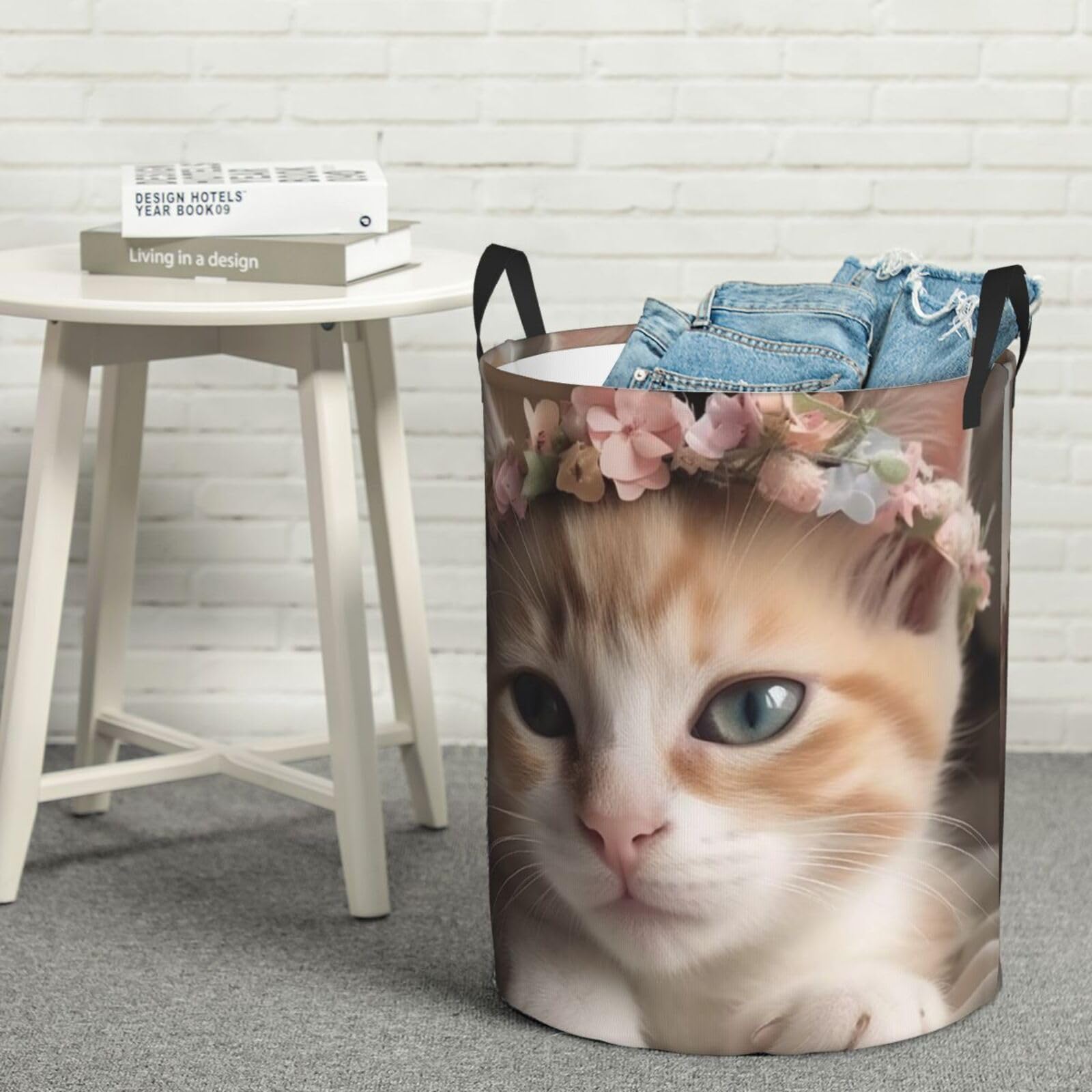 Panier circulaire léger pour linge sale et rangement de chambre