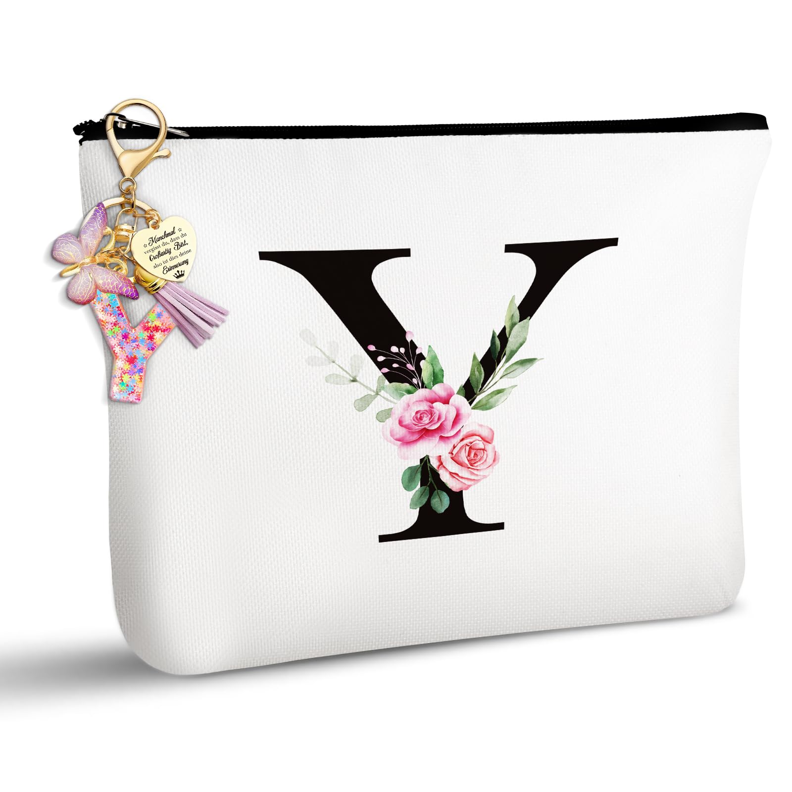 TUZELIYA Personalisierte Buchstaben A-Z Kosmetiktasche Geschenk für Frauen - Geburtstagsgeschenke für Frauen, Mädchen, Mütter, Beste Freundinnen und Brautjungfern