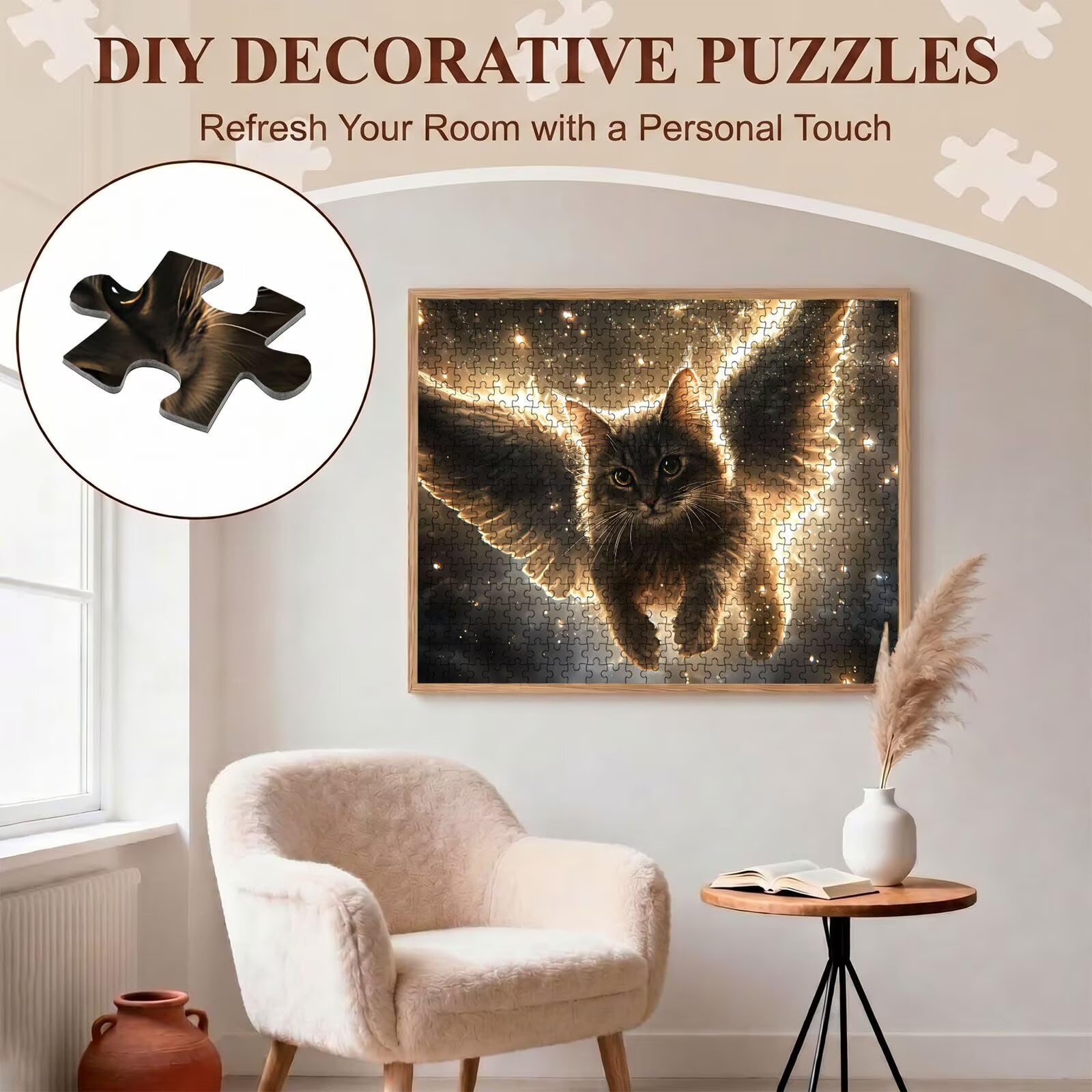 Puzzle 6000 Pezzi Classici, Puzzle gatto sogno-2 179 x 105 cm, Gioco Educativo e Antistress in Legno con Poster Incluso, Ttività DIY per Famiglia, Regalo per Appassionati, Decor Parete Casa, f0-692