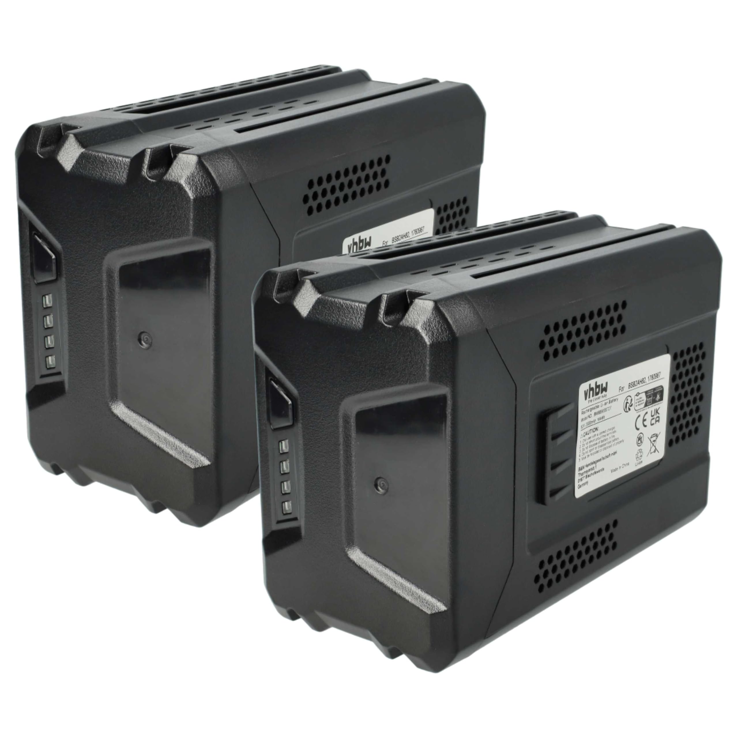 vhbw 2 x zamiennik baterii do Stiga SBT 4080 AE, SBT 5080 AE, SBT 5080 AE do kosiarki (2000 mAh, 80 V, Li-Ion, 20 ogniw)