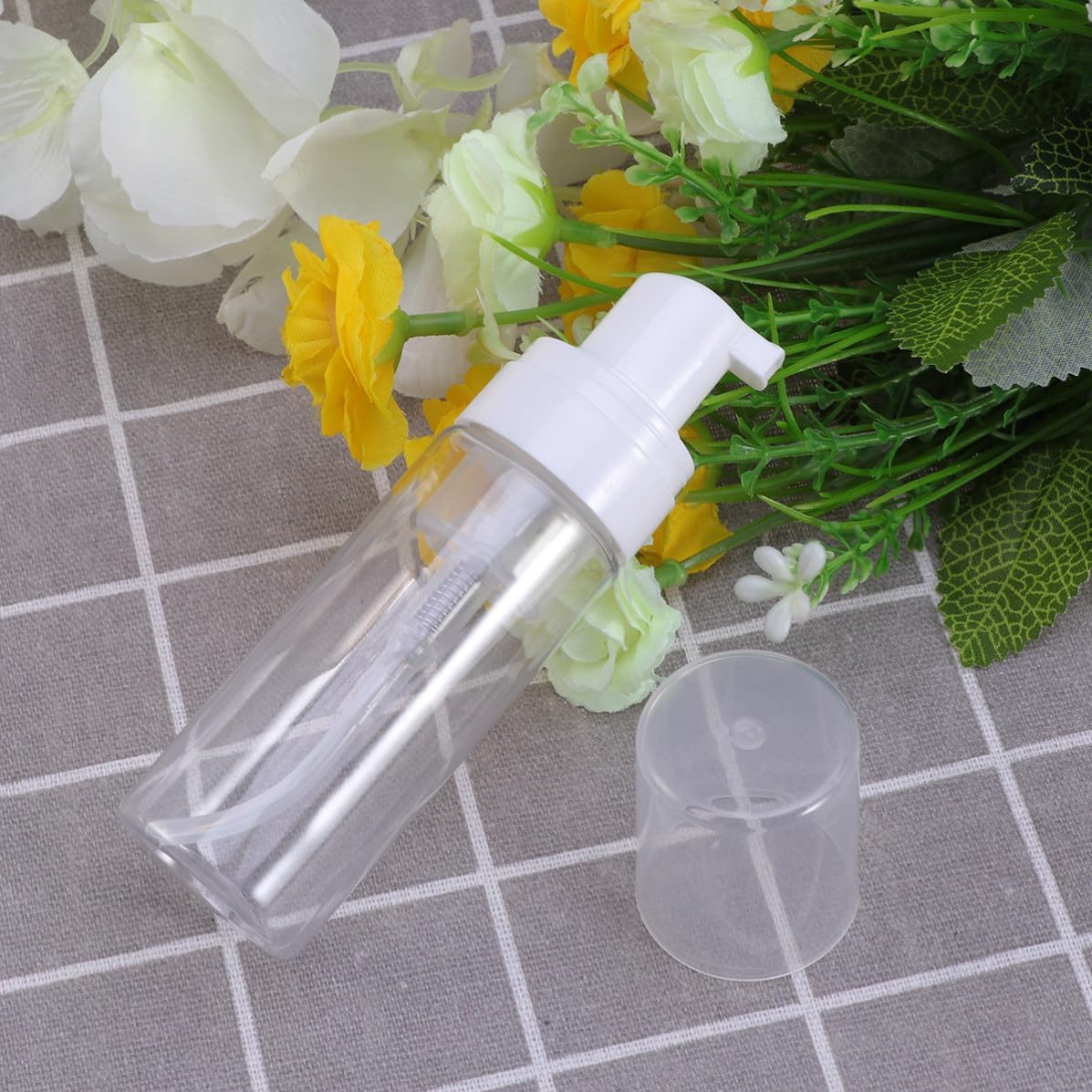 50ml Pump Bottle Dispenser with Column Pump, PP Refillable Container image 5