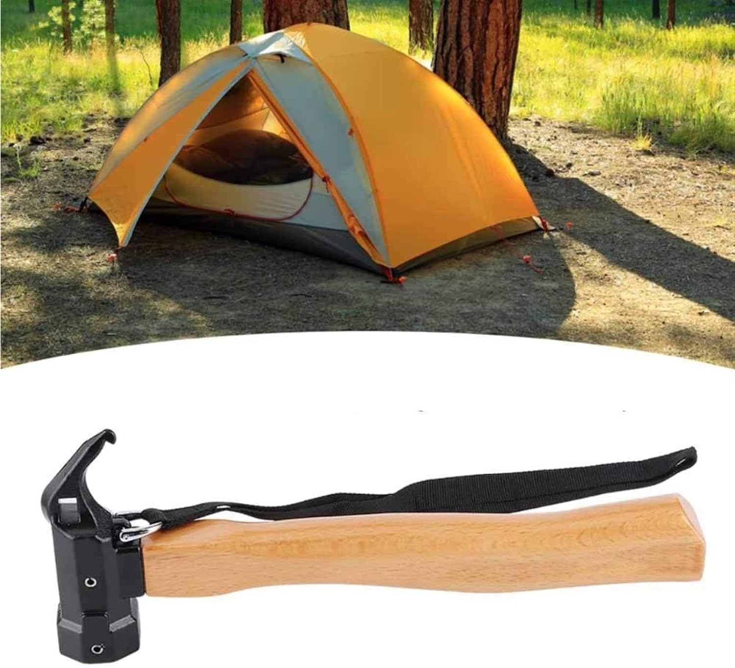 INLIMA Hammer Heavy Multipurpose Hammer Life Tool Nail Hammer for Outdoor Camping Daily Work for Hiking Fishing Mountaineer Climbing