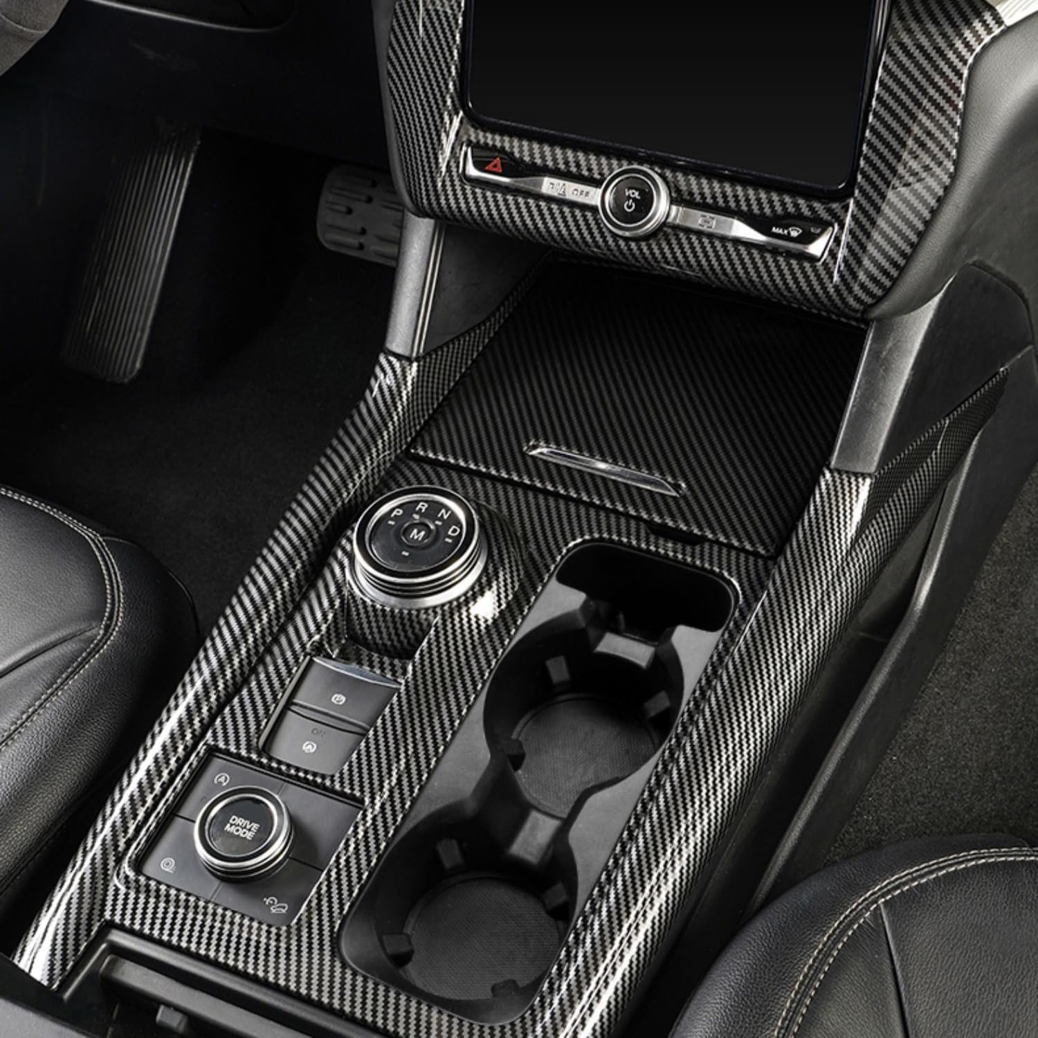 Gear Shift Panel for Ford Explorer ST Sport XLT - ABS Carbon Fiber, Custom Fit, Easy Install, Enhanced Interior Aesthetics, Center Console Cover for Ford Explorer 2020 to 2024