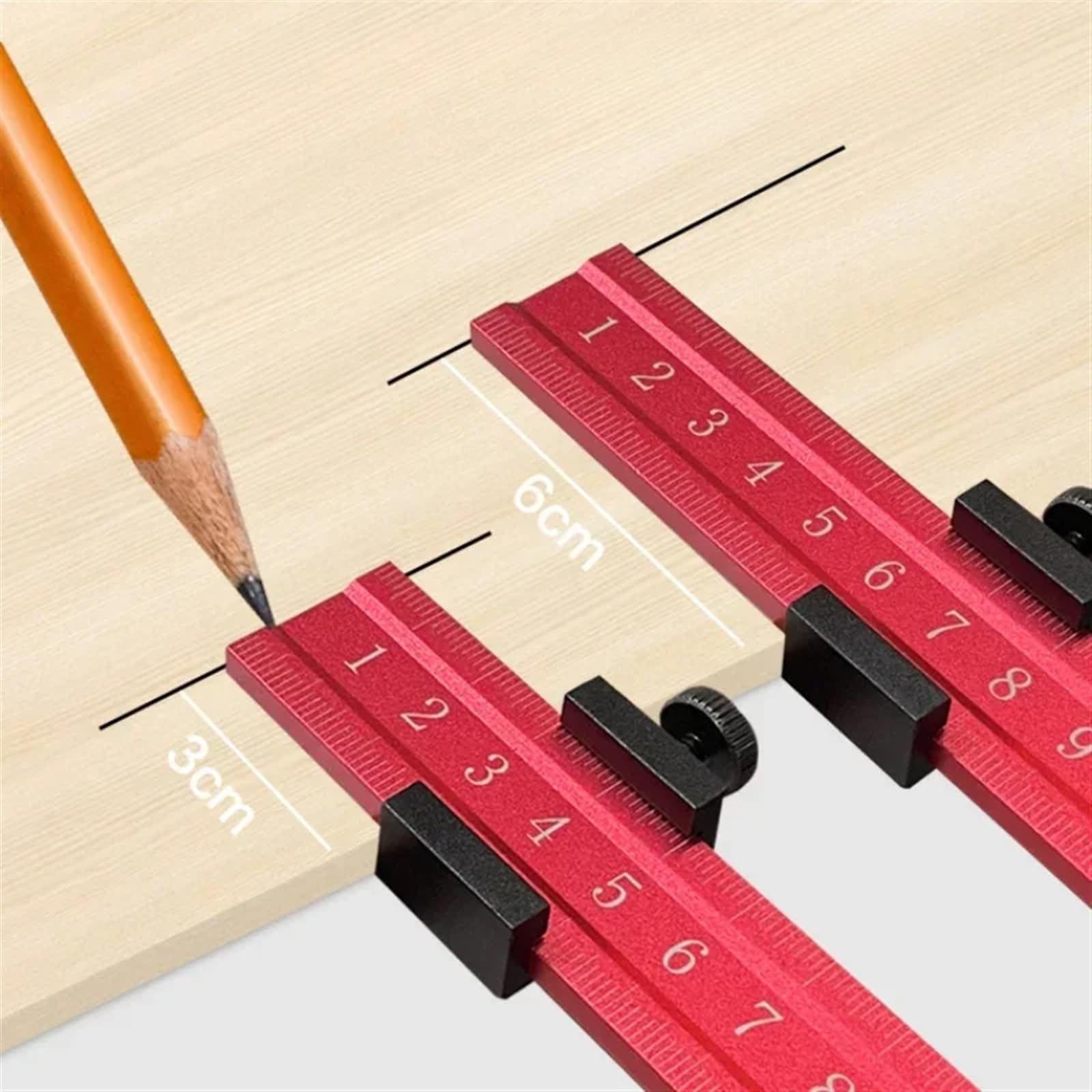 20 cm/30 cm Lineal Grenzblock Messlineale Werkzeug Positionierer Einstellbare Reißnadel Linie Aluminiumlegierung Markierungslehre Reißnadel (Color : 30cm)