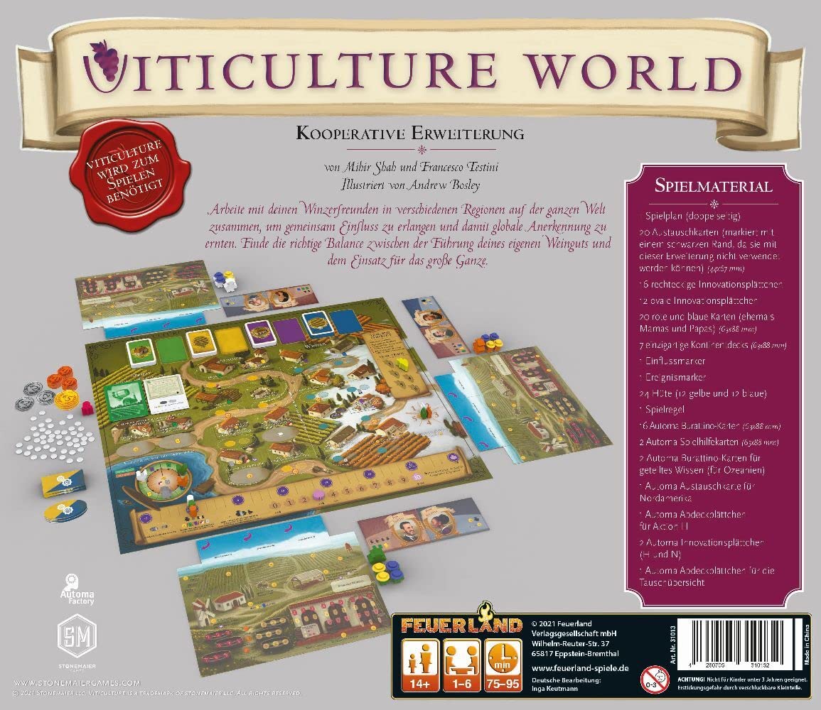 Feuerland Spiele 31013 Viticulture World
