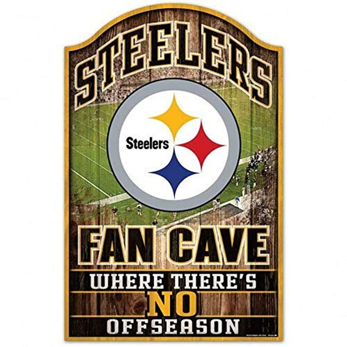 Pittsburgh Steelers Fan Cave Wood Sign