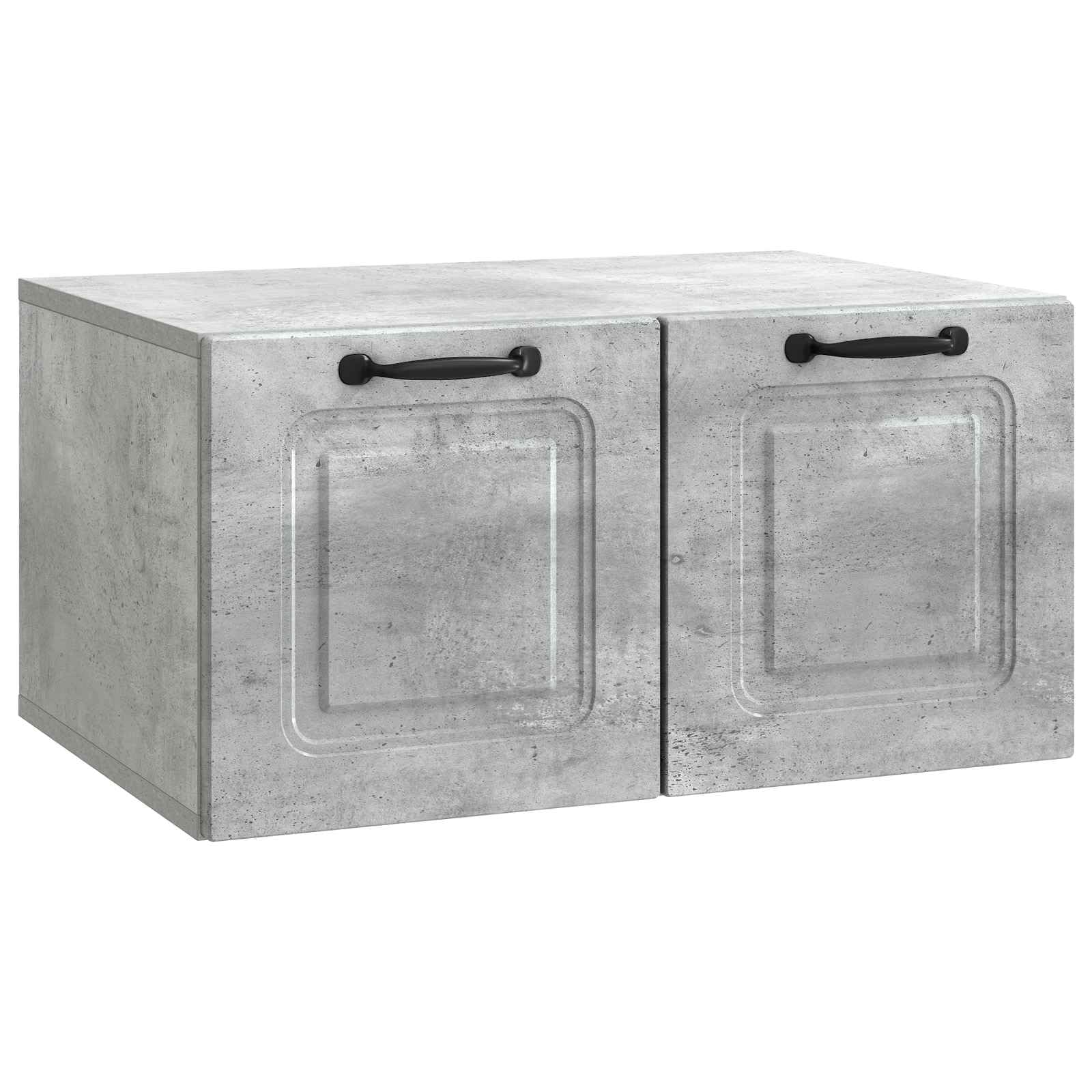 Wandmontierter TV-Schrank Betongrau 59,5 x 41 x 30 cm, Entertainment-Center mit Regalen und Fächern für Medienplayer und Konsolen, platzsparendes Design für Wohnzimmer, robuste