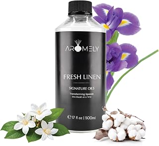 AROMELY Fresh Linen Essential Diffuser Oil Blend - Signature Diffuser Aroma Scent - Luxurious Fragrance with Notes Cool Cotton, Airy Musk and Soft Powdery Florals. (500ml)